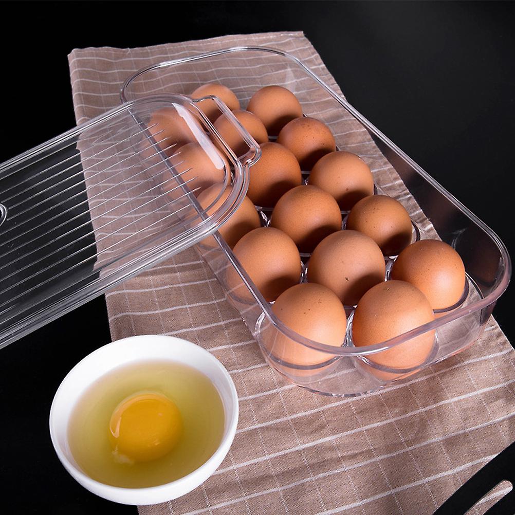 16 Grid Egg Storage Box Stackable Egg Containers for Refrigerator Eggs Clear Case Household Organizer Container