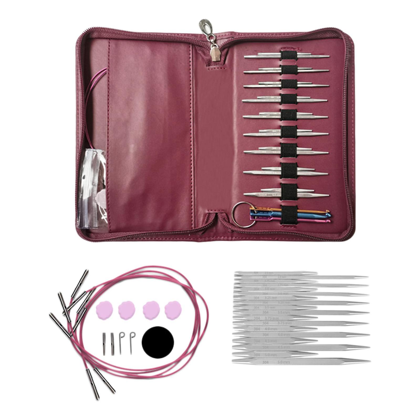 Circular Knitting Needles Set Interchangeable Crochet Needles for Sturdy