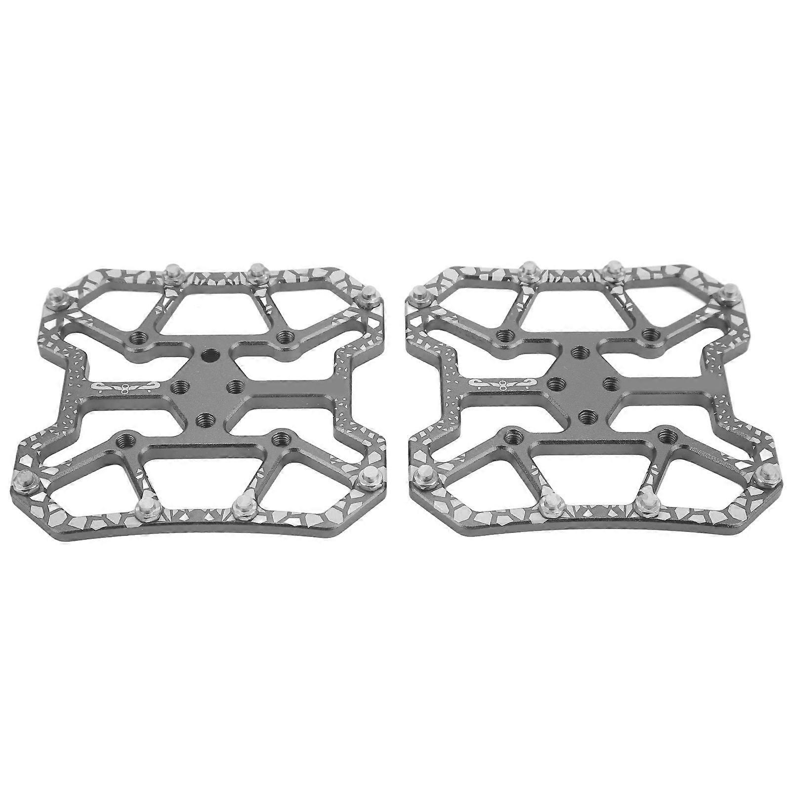 1 Pair Bike Clipless Platform Adapter Self Locking Disc Pedals Platform Adapter for SPD Bike SystemTitanium Color