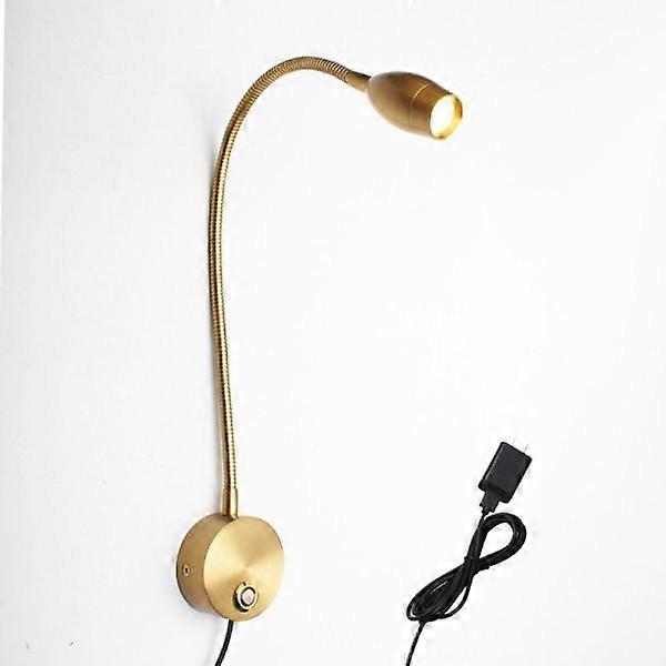 Wall-mounted reading lamp, LED bedside lamp touch switch 3W