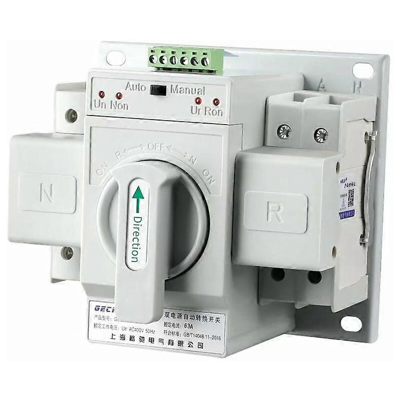 Transfer Switch Automatic Transfer Switch-1 pc 220V 63A 2P Mini Circuit Breaker Automatic Transfer Switch Dual Power