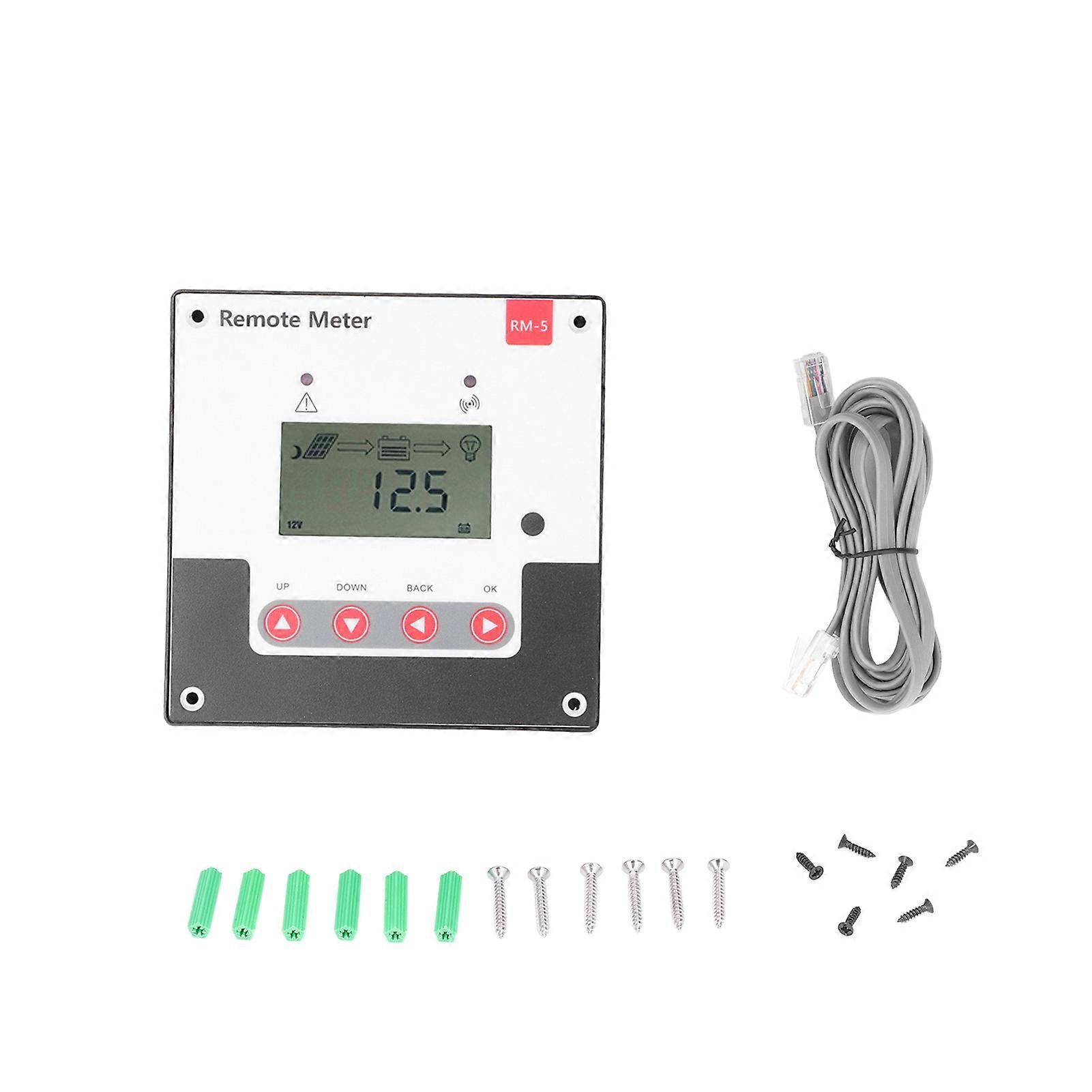 12V 9600BPS Solar Charge Controller Regulator 128x64 LCD Display Abnormality Alarm Anti Interference for RV Yacht E2U311