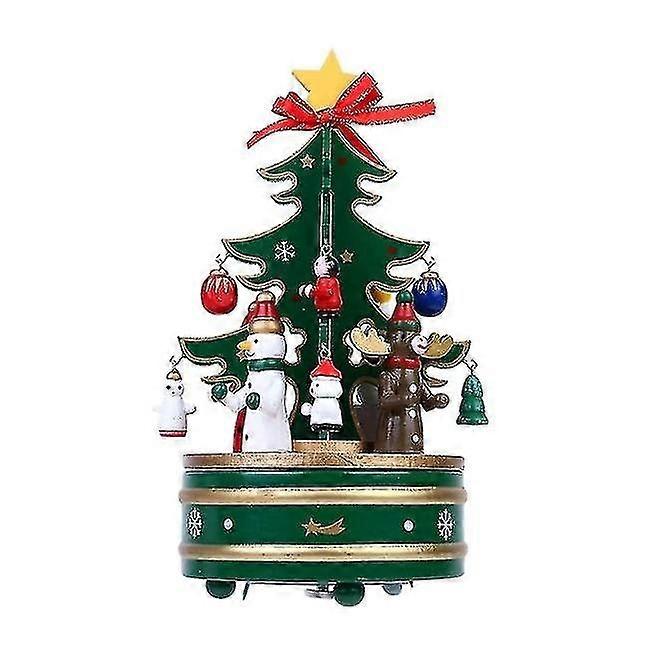 Music Box - Rotating Christmas Tree Music Box, Rotating Jingle Bell Christmas Tree Figurine, Rotatin