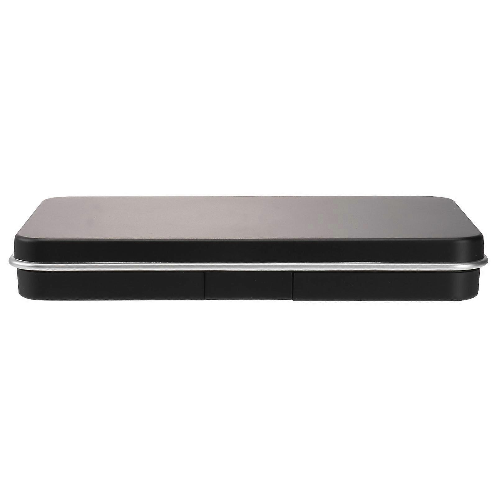 1PC Stylish Matte Black Magnet Empty Box Eye Shadow Lipstick Storage Tray