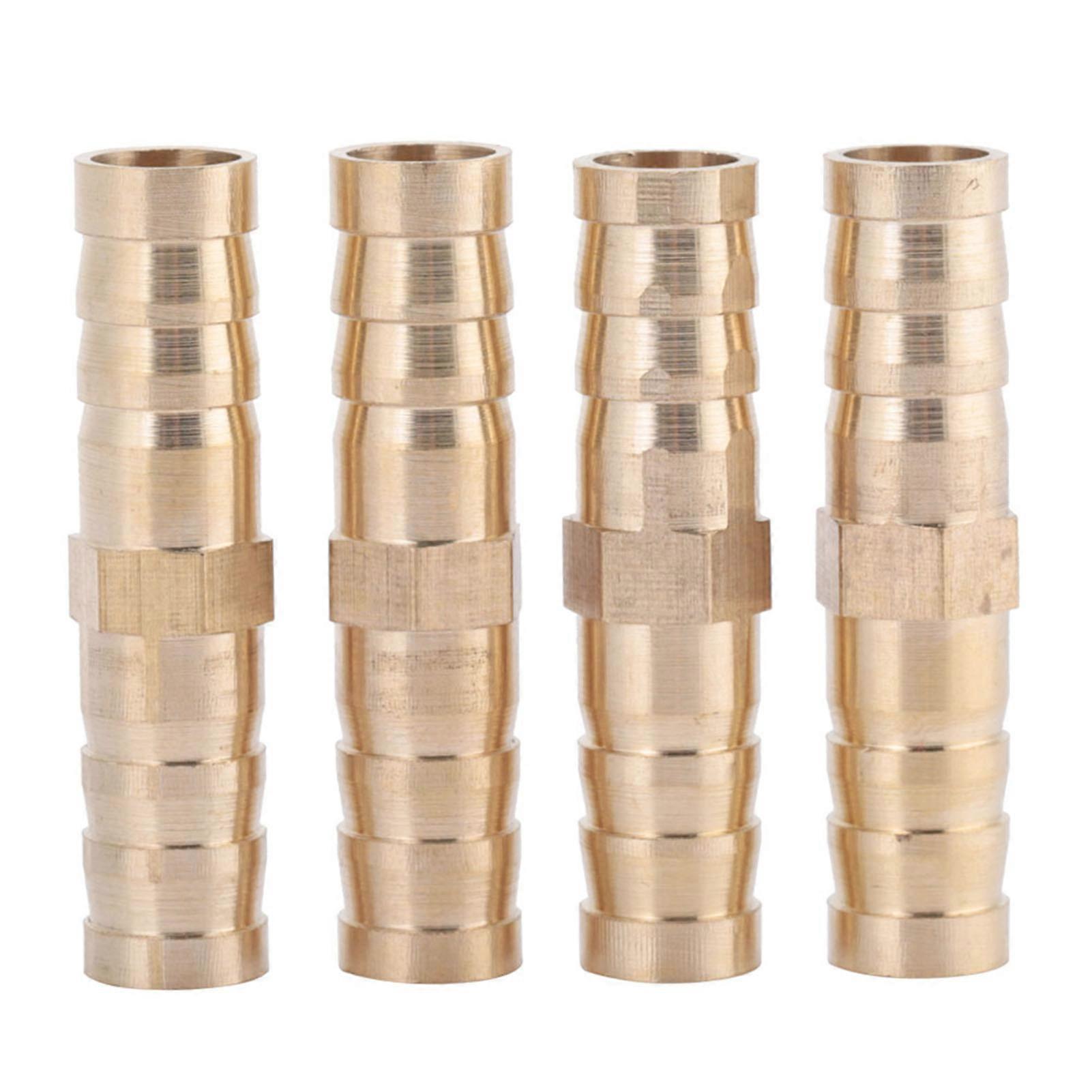 Brass Fitting Hose Barb Tail Reducer Reducing Plug Connector (6mm-8mm 4 Pcs)