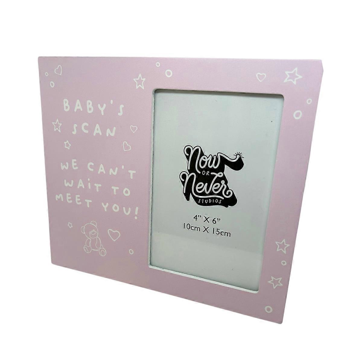 Baby's Scan We Can't Wait To Meet You Girl's Photo Frame