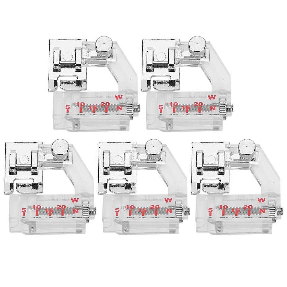 5pcs Adjustable Presser Feet Bias Binder Sewing Machine Attachment Accessory