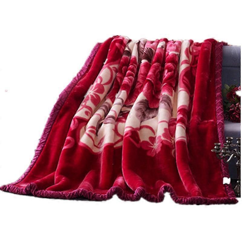 Thickened Laschel Blanket Cover Blanket Winter Super Soft Double-layer Wedding Blanket Flannel