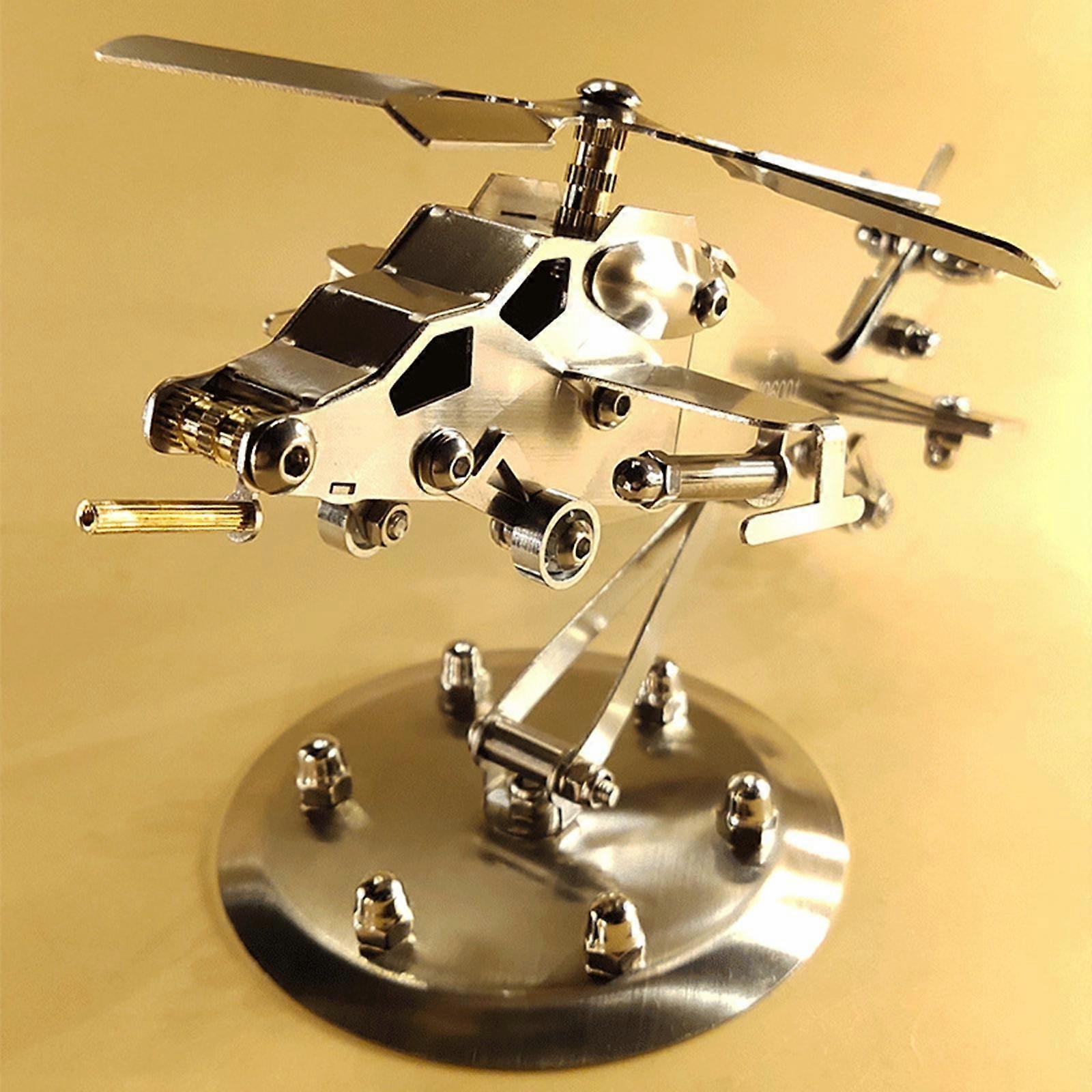 Simulation Helicopter Model with Stand Toy Art Crafts Stable Display Durable Airplane Fighter for Office Kindergarten Home Decor