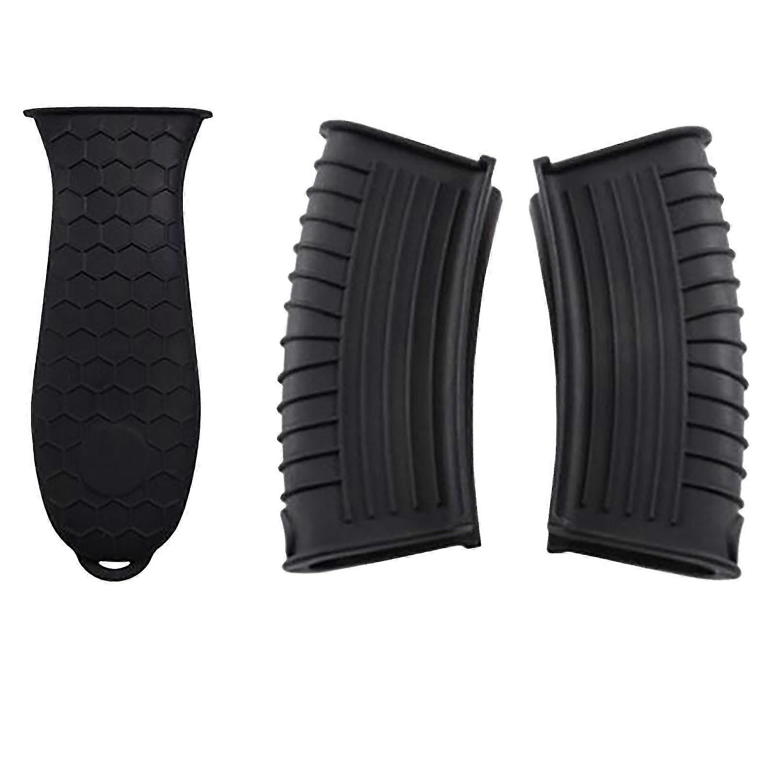 new silicone pot handle set kitchen tool pot handle earmuffs three-piece set