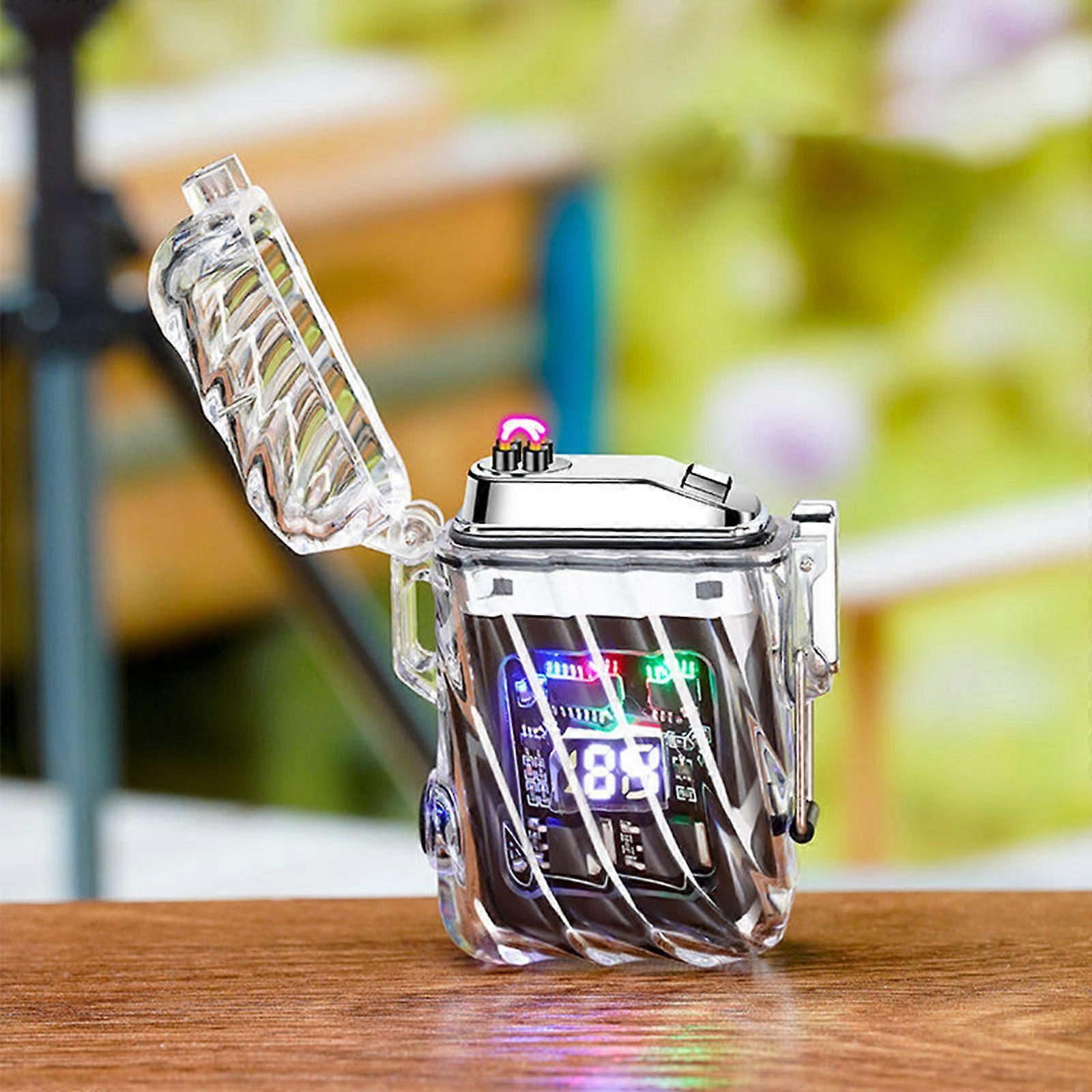Plasma Lighter Rechargeable Electronic Windproof Flameless Butane Candle Lighter