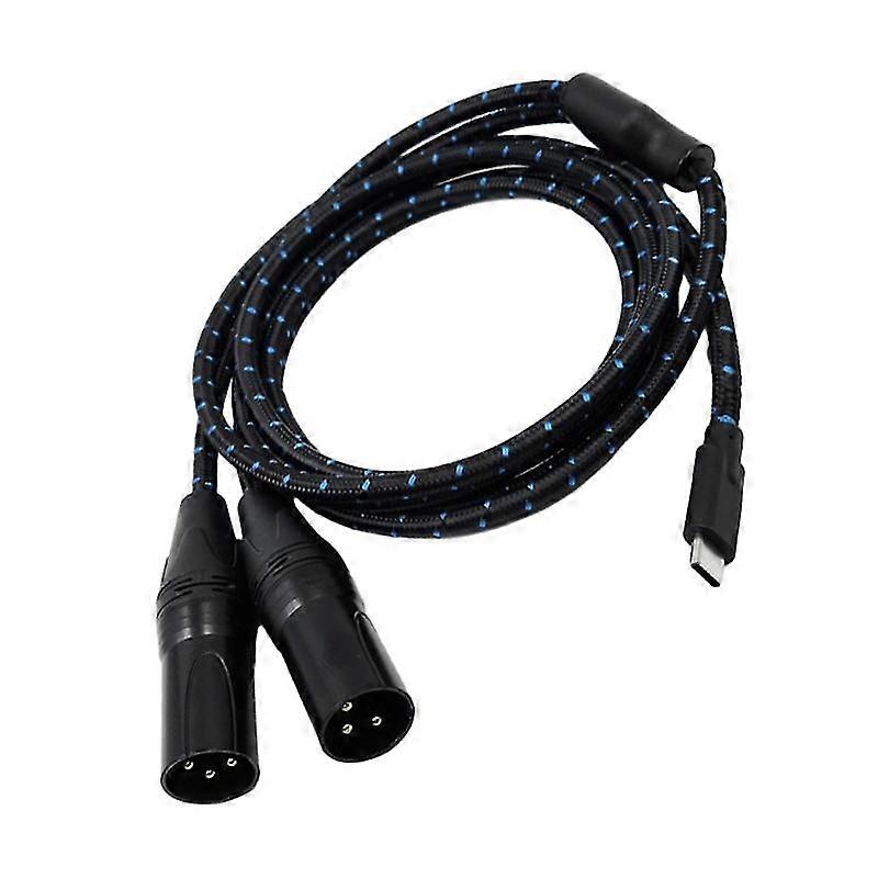TypeC to  2XLR Cable UsbC to 2XLR Adaper Cord for Sound Equipment
