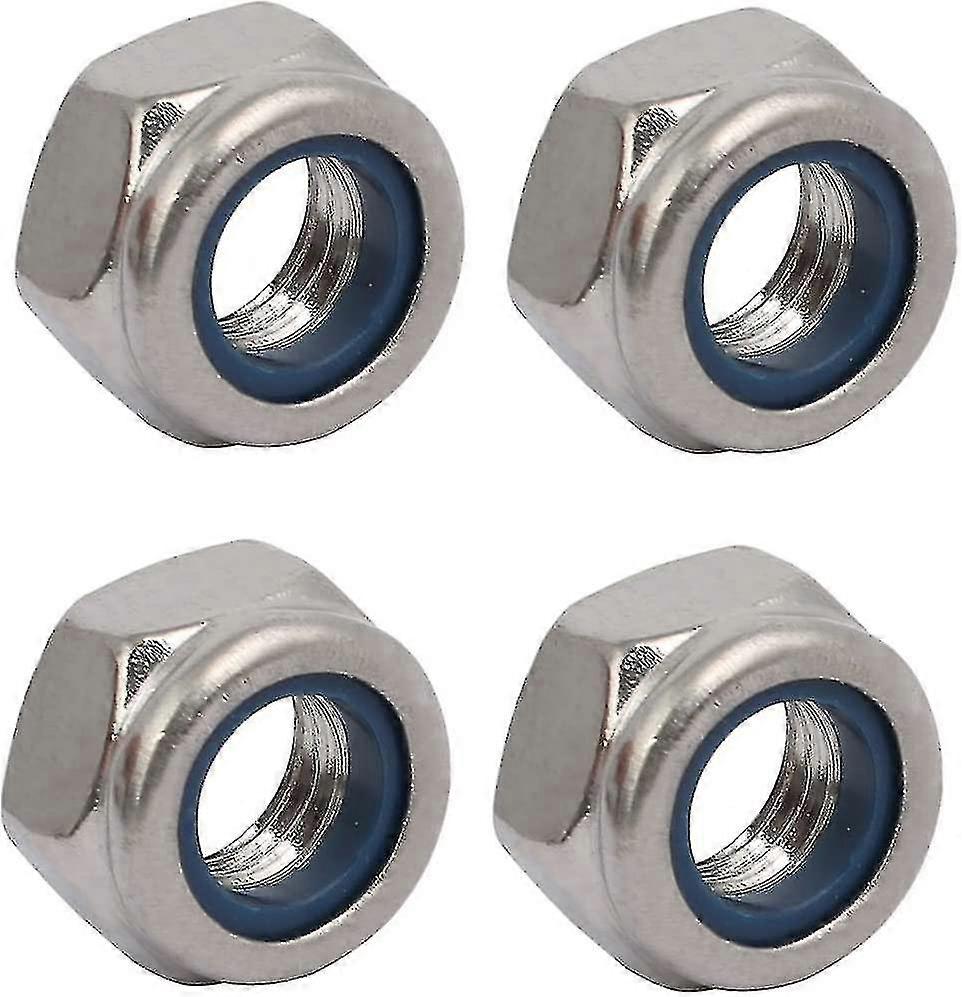 Lock Nut Left Hand Thread M8 * 1.25mm Metric Thread Silver Galvanized 50pcs
