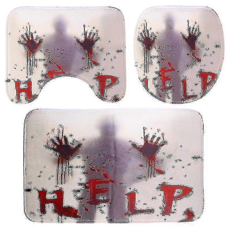 ハロウィーンの装飾のための3pcsトイレマットハロウィーン