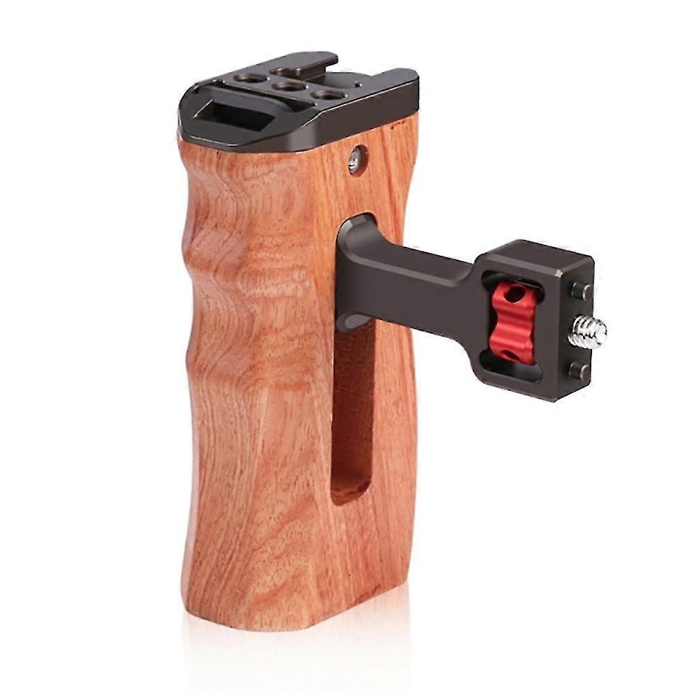 Wooden Side Handle For Camera Cage Stabilizer 1/4 Inch Screw