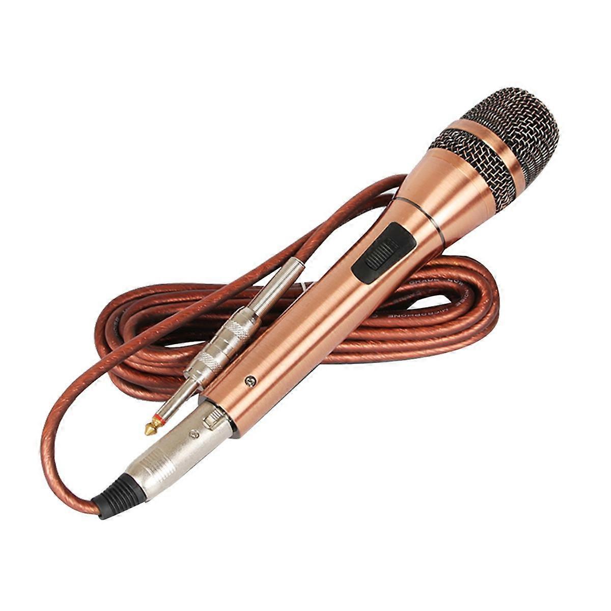 Universal Wired Handheld Dynamic Microphone Noise Isolation Mic for Outdoor Karaoke Meeting Singing