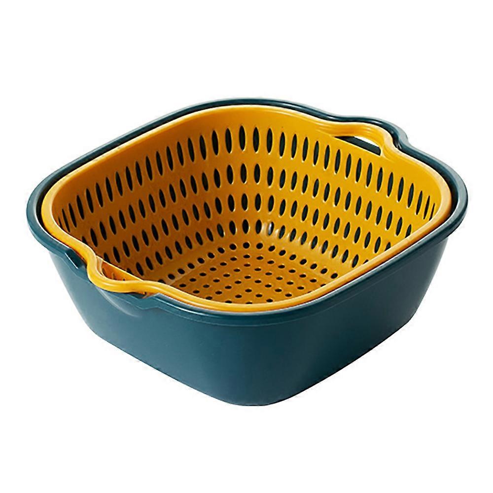 Baskets Fruit Washing Basket Multifunctional Drain Basket Stackable Sinks Kitchen Colander Set for