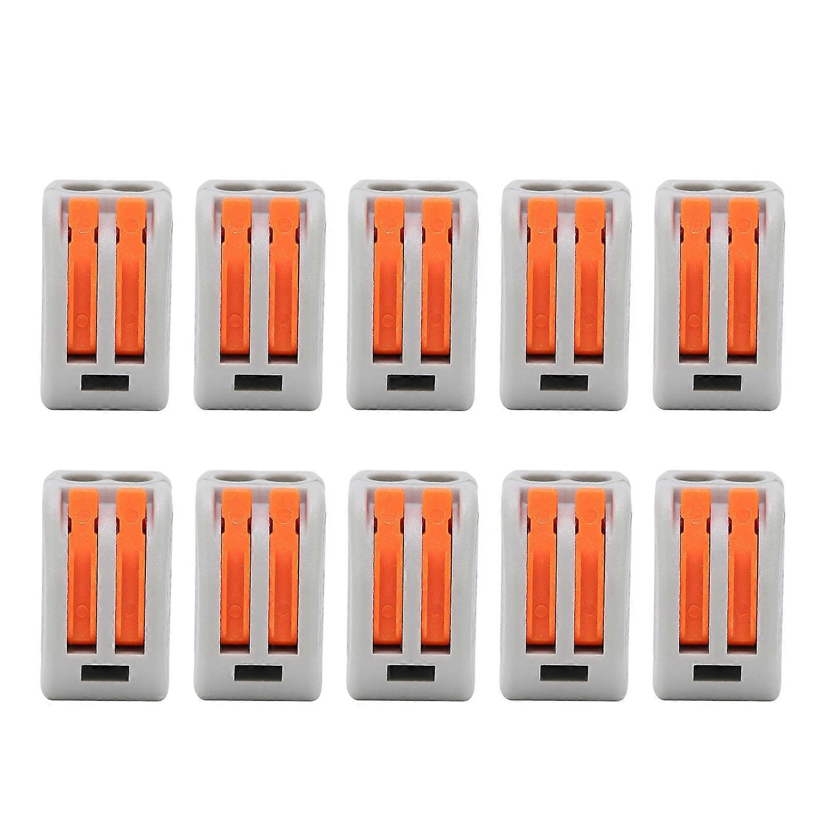 For 10Pcs Wire Block Clamp Terminal Quick Conductor Flexible Hard Cable Connector PCT212