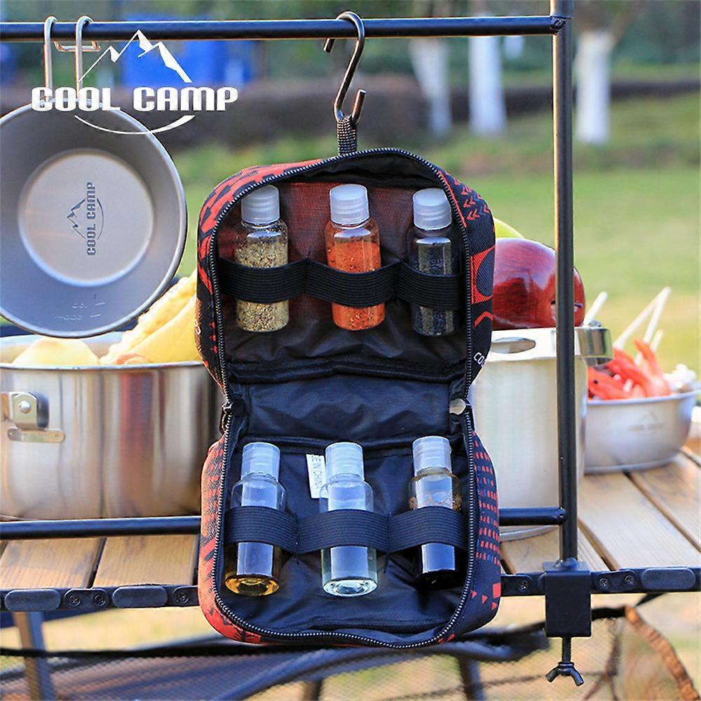 Portable BBQ Seasoning Jar Hangable Outdoor Spice Solid and Liquid Bottle Set