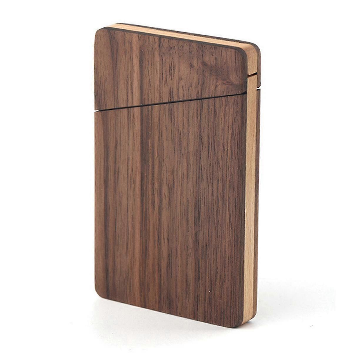 صندوق بطاقة عمل خشبي محمول هدايا الأعمال حامل بطاقة العمل صندوق بطاقة عمل من الخشب الصلب