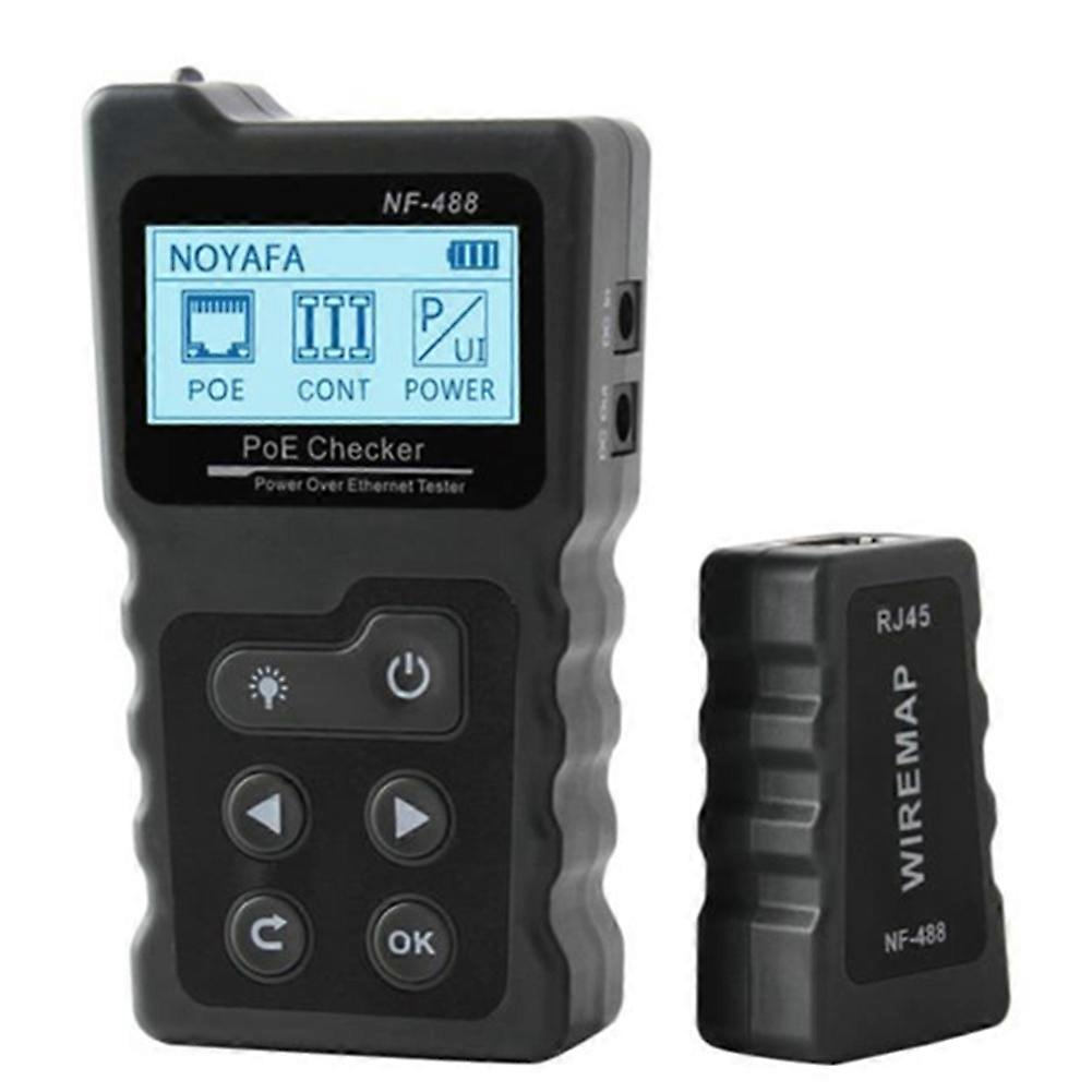 Networks Cable Tester LCD Display Automatic Identification POE Checker for Home