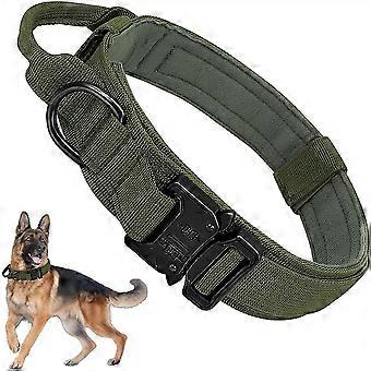 Shxx Collar Tactical Dog Collar With Handle Nylon Dog Collar Large Dogs Adjustable Dog Collar Large Xl Nylon Tactical Collar Dog Collar Pet Outdoor Do