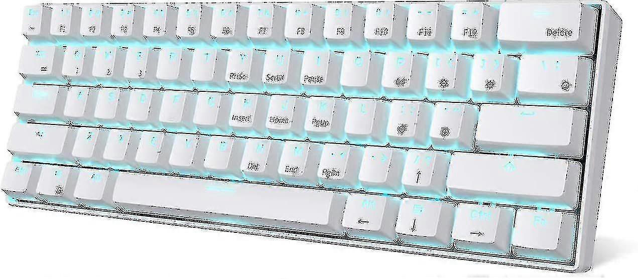 Rk61 60% Wireless Mechanical Gaming Keyboard, Ultra-compact Bluetooth Mechanical Keyboard With 10 Hours Of Battery Life And Blue Switches, Compatible