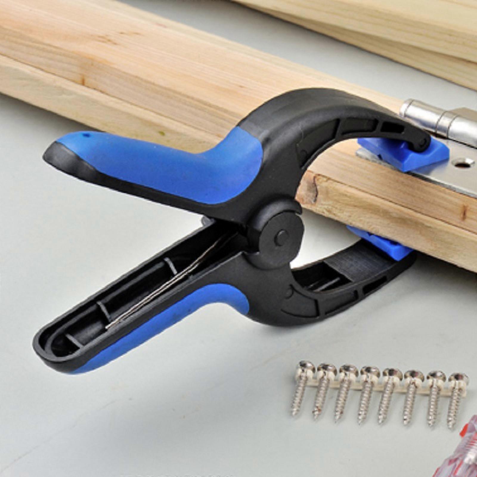 Clamping Clamps [Set of 10 Including Storage Box] - Spring Clamps with Strong Clamping Force and Largest Span Over 8 cm - Spring Clamps for Gluing, Ph