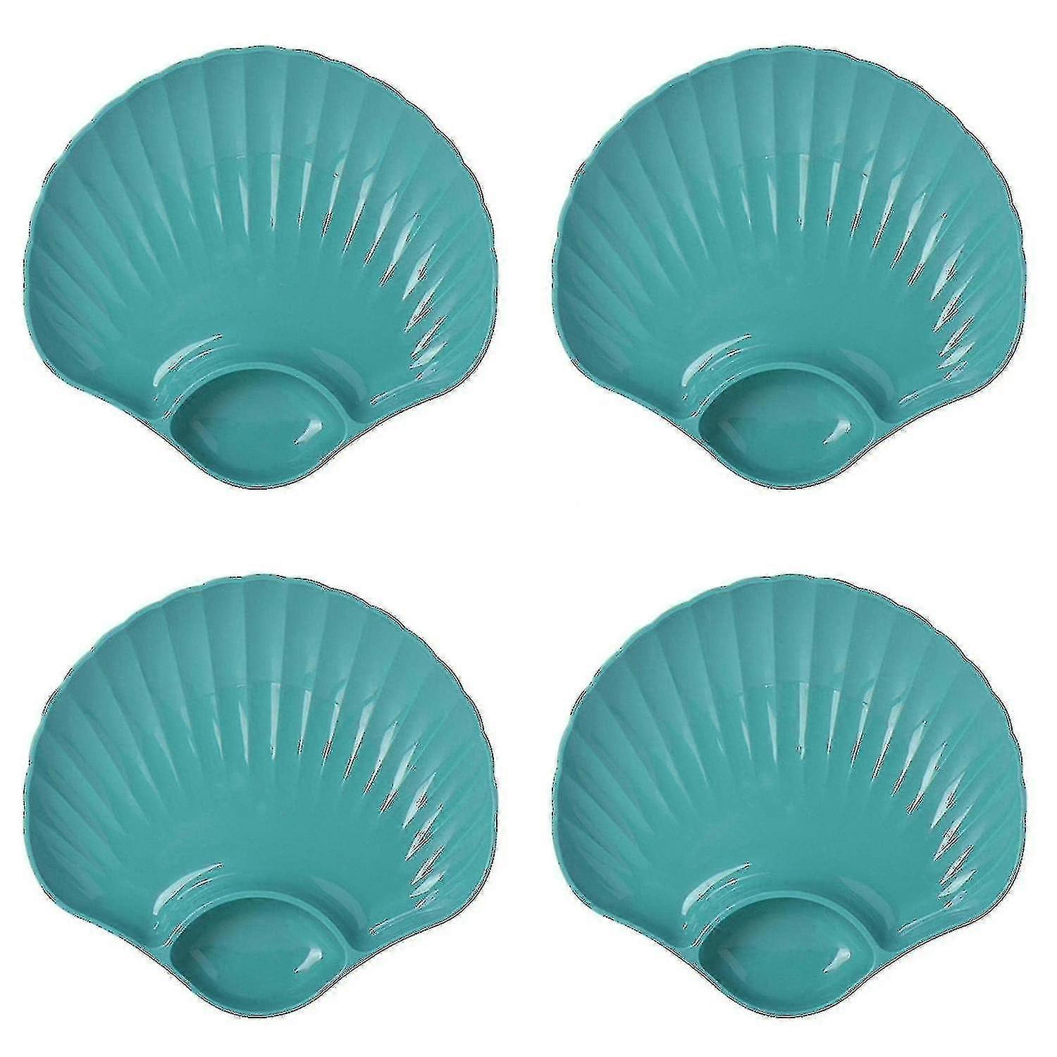 Multi-purpose Plastic Bowls Shell Shape Plate, Snack Serving Tray A
