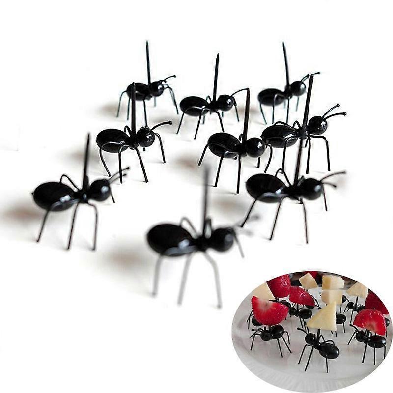 12pcs Reusable Ant Food Pick, Fruit Toothpicks Dessert Fork Cocktail Picks Animal Appetizer Forks for Snack Cake Dessert