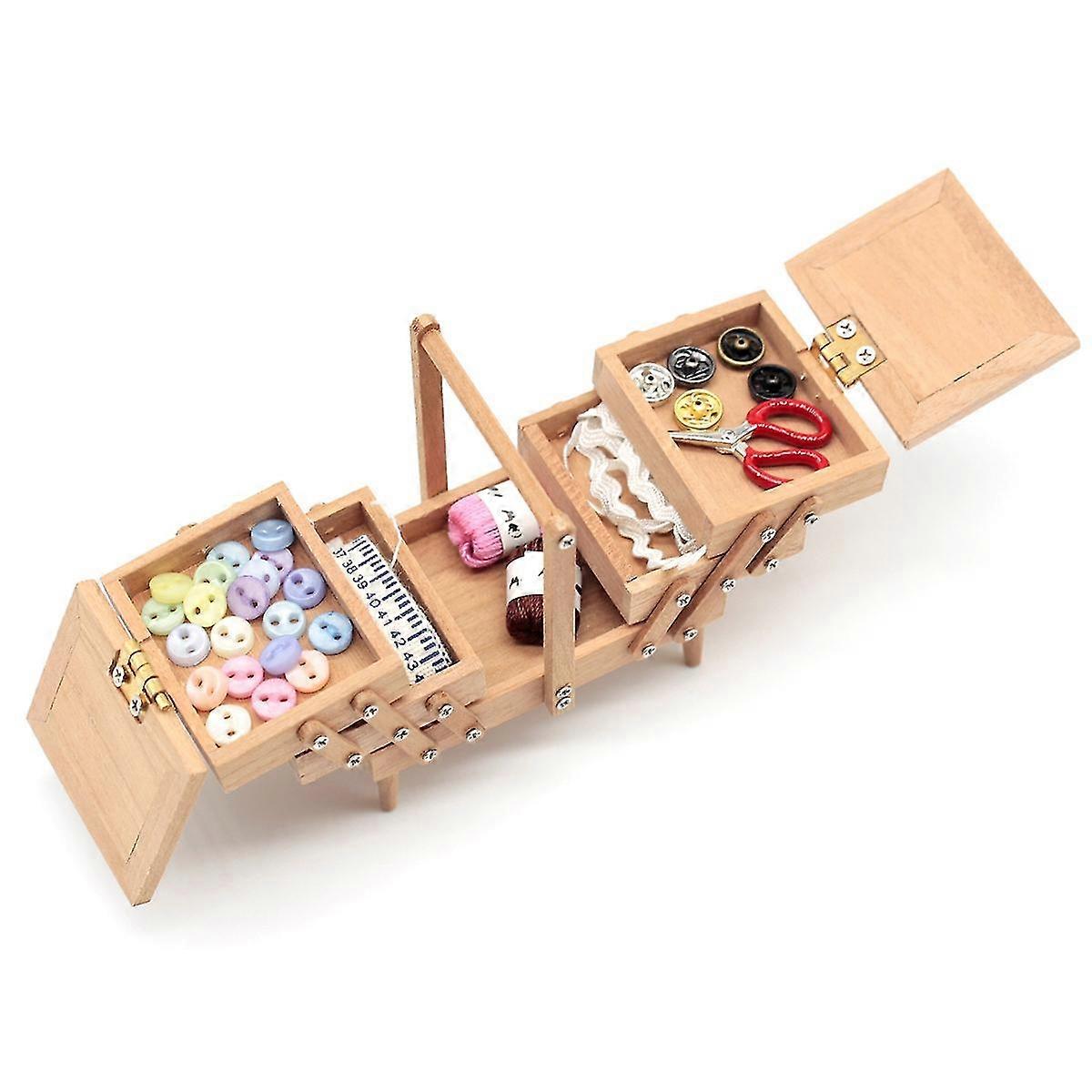 1:12 - Sewing Box With Scissors Knitting Tool Or