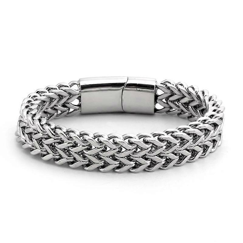 Stainlesslated Link Chain Bracelet for Men  23cm
