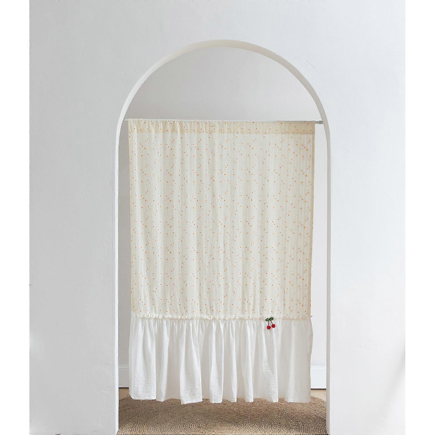light yellow curtain door curtain