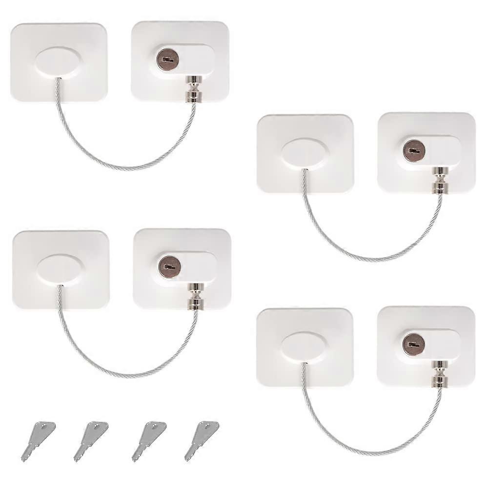 Refrigerator Lock, Child Proof Locks for Cabinets and Drawers, Closets & Cabinets, Easy-to-Install Freezer Lock with Keys for All Your Home Openings