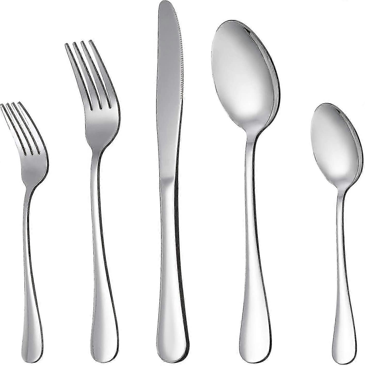 20 Piece Silverware Flatware Cutlery Set, Stainless Service For 4