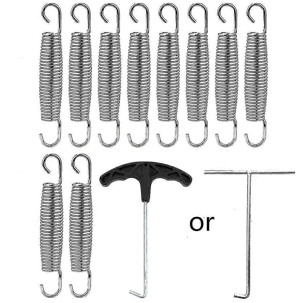 Replacement Metal T-hook+14cm Spring For Circular Trampoline Springs