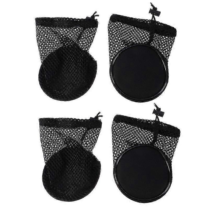 4pcs Ball Net Bag Mesh Drawstring Bags Nets Bags Pouch Tennis Ball Carrying Holder Storage Drawstring Bag Round Bottom For Lover (red + Black)