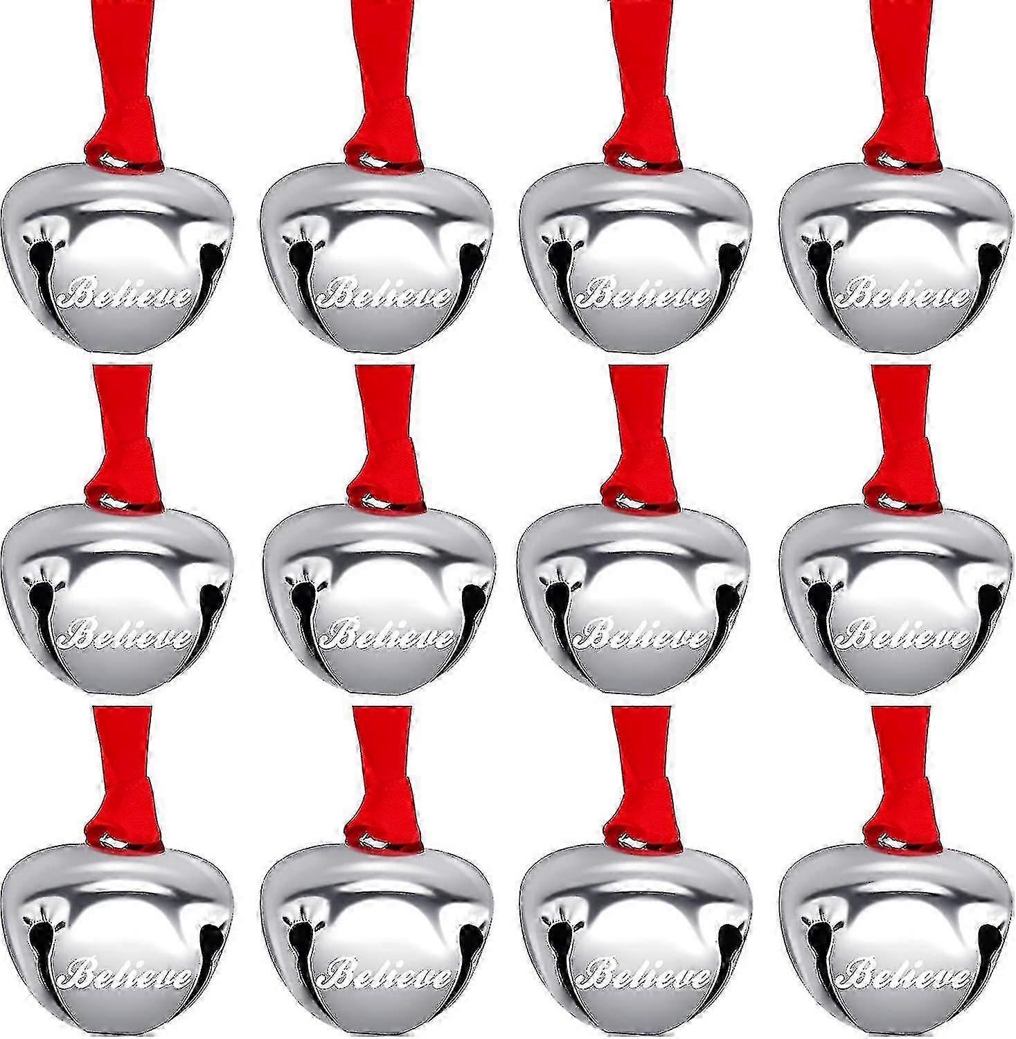 12 قطعة عيد الميلاد صدق جرس الحلي - بولار اكسبرس بيل ديكور