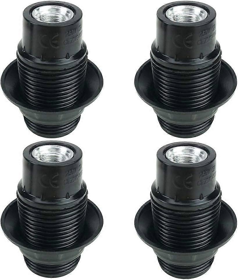Black E14 Screws, E14 Lamp Socket, 4 E14 Sockets, E14 Socket Light Bulb, Solid Light Bulb Socket, Black Adapter Socket, Lamp Socket Decoration Cafe K