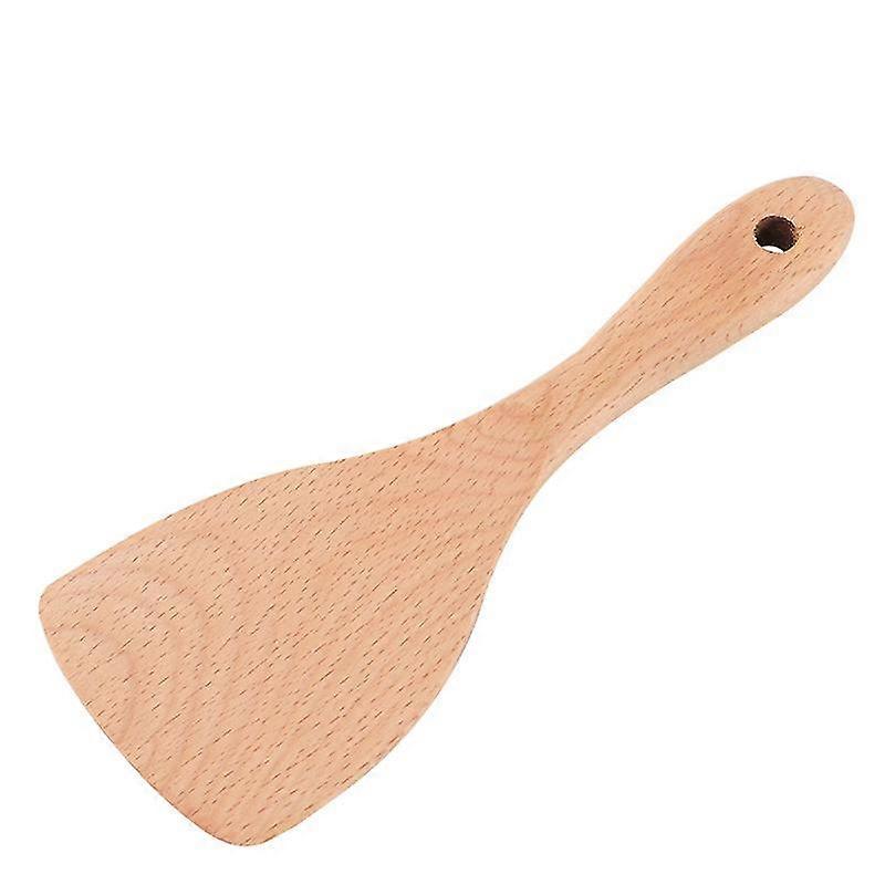 1pc Wooden Rice Shovel Non-stick Pan Spade Houshold Kitchen Utensil Cooking Accessories For Restaurant Home (flat)