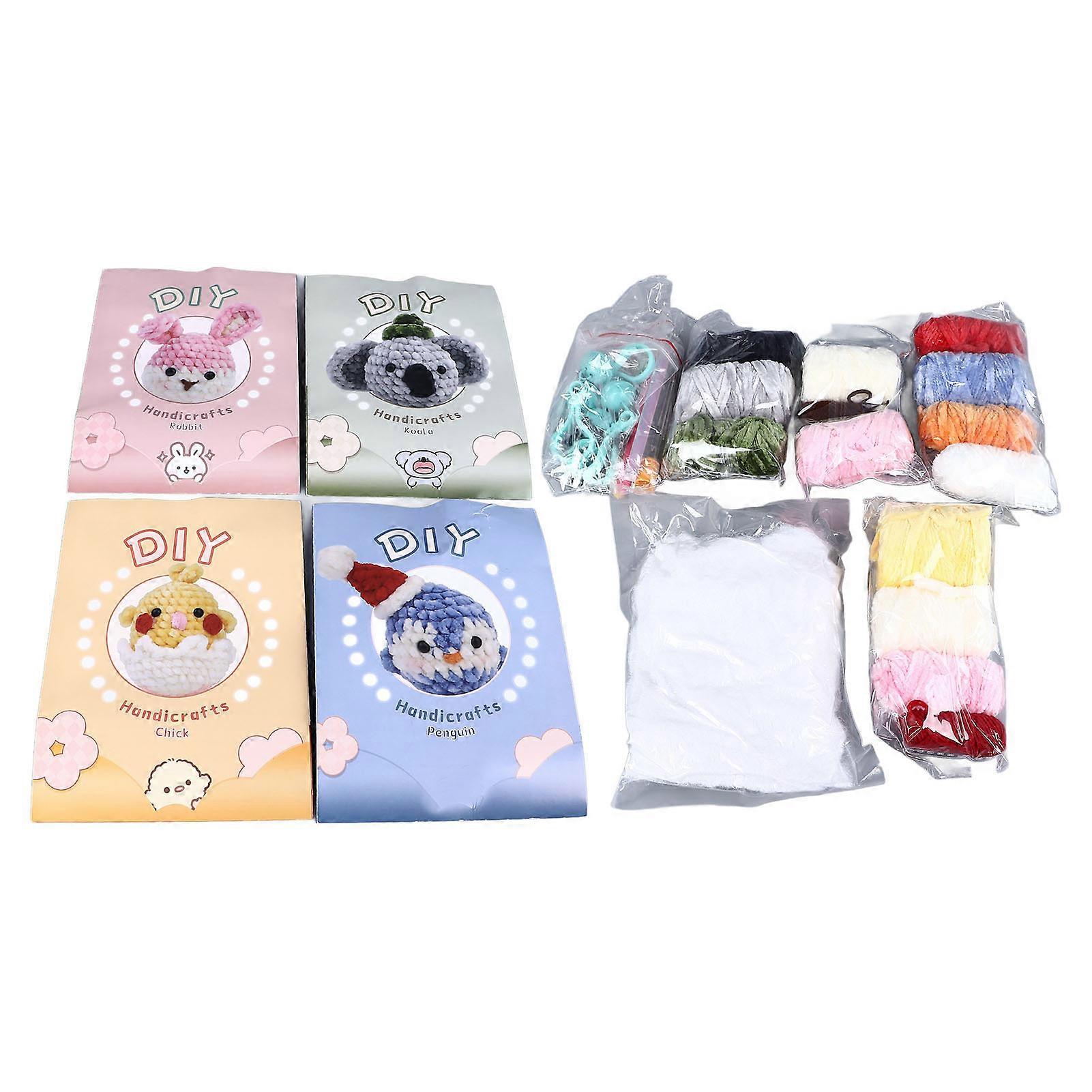 Crochet Animals Kit Stress Relief DIY Learn to Crochet Animal Starter Kit Complete Crochet Kit for Beginners