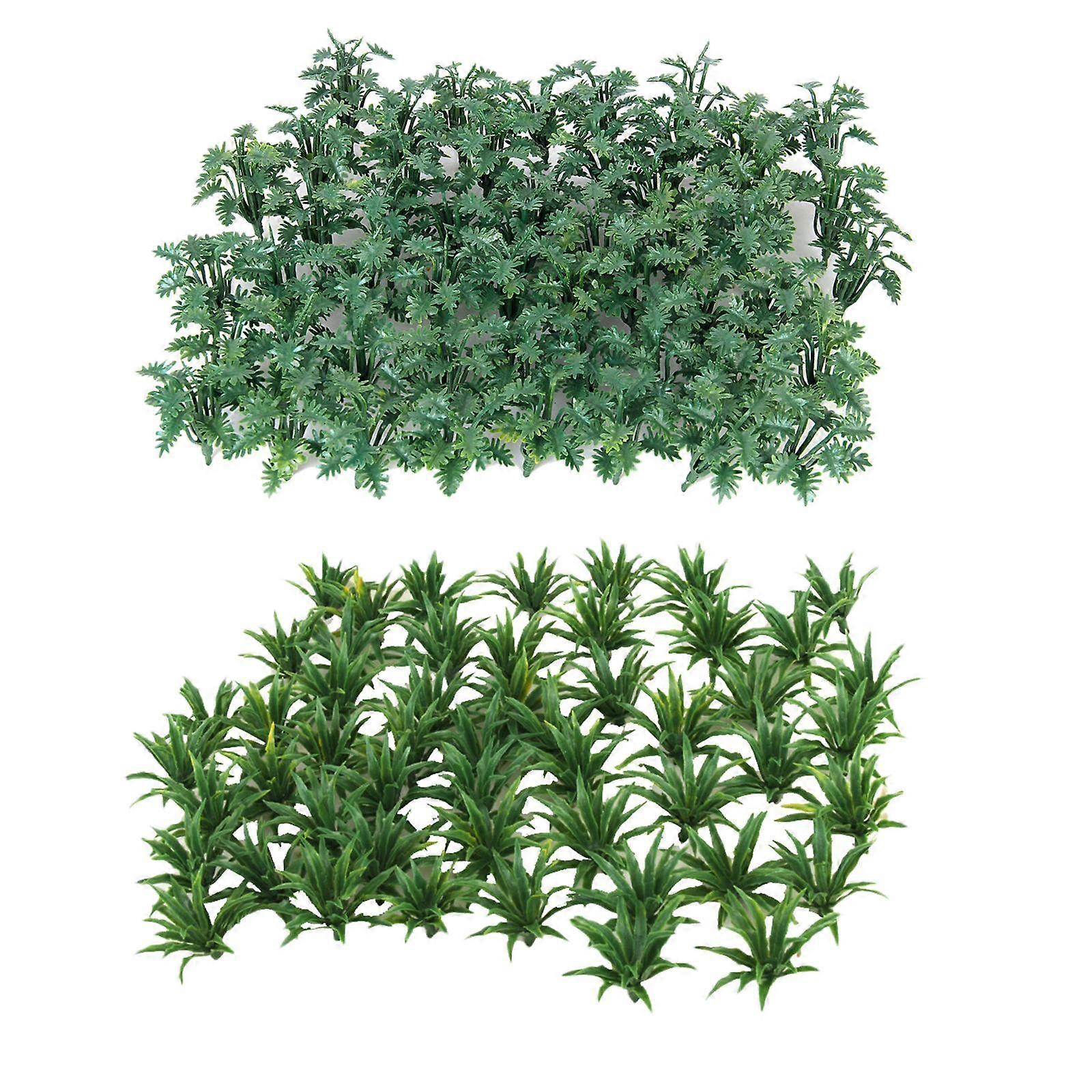100pcs Green Scenery Landscape Model Grass Diorama Layout 2 Types
