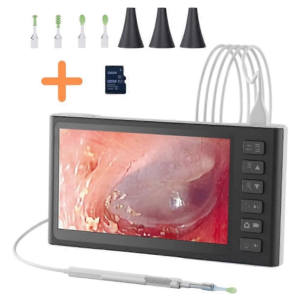 Redkid 7 Pouces Écran 3.9mm 1080p HD Earpick Endoscope Caméra Portable Microscope Oreille Cérumen En