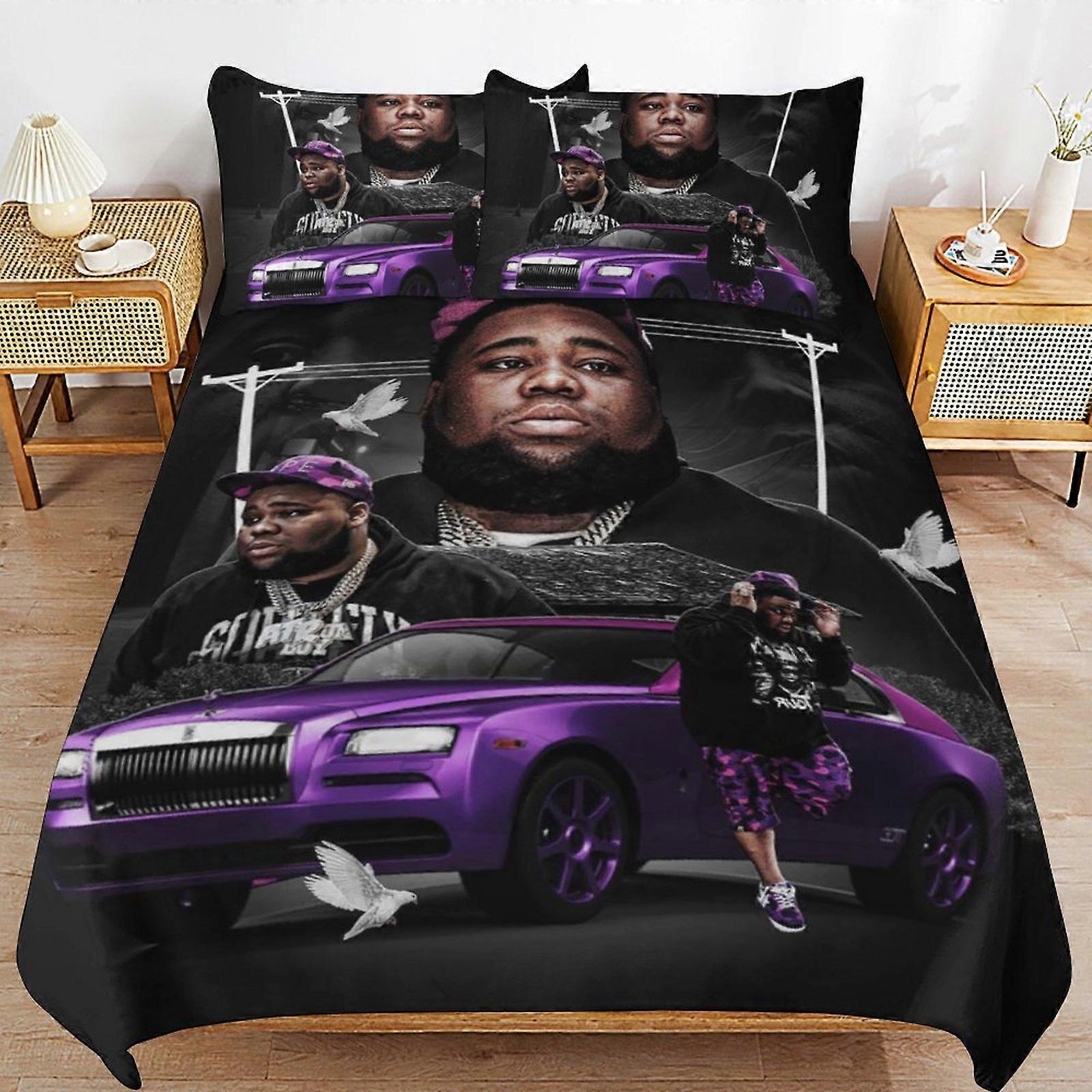 Bedding set WM204 Rod Wave Bedding Set Duvet Cover Comfortable and Lightweight Cartoon Bedding 3 Piece (Multiple sizes to choose from) SW204
