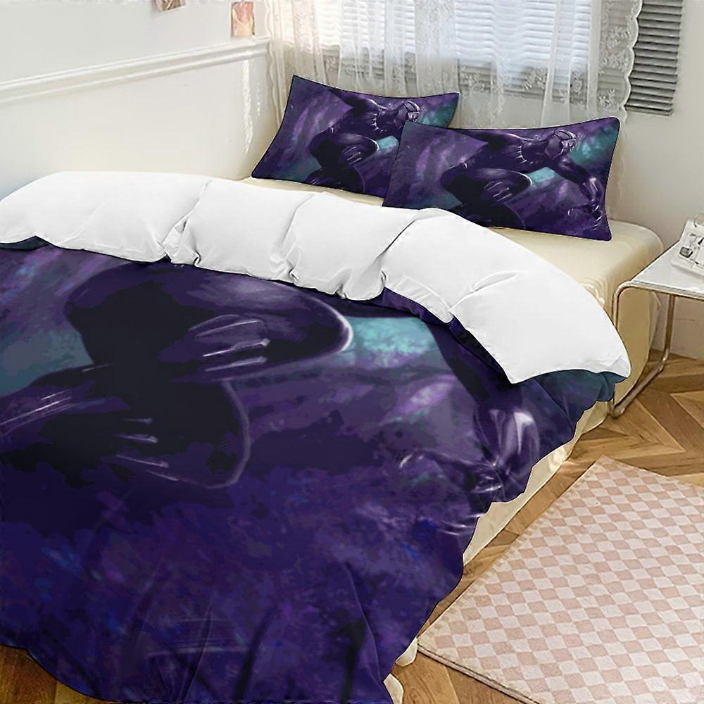 Bedding set WM619 Black Panther Bedding Comforter Sets, 3-Piece Bedding Set Soft Warm Bed Set Multiple sizes to choose from SW619