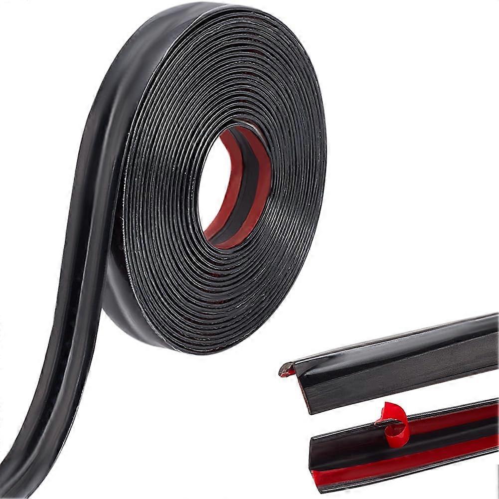 20Ft x 4/5" Peel and Stick Multifunctional Molding Trim Flexible Self-Adhesive Decorative Strip Black Waterproof for Floor Tile Edge Wall Trim Corner