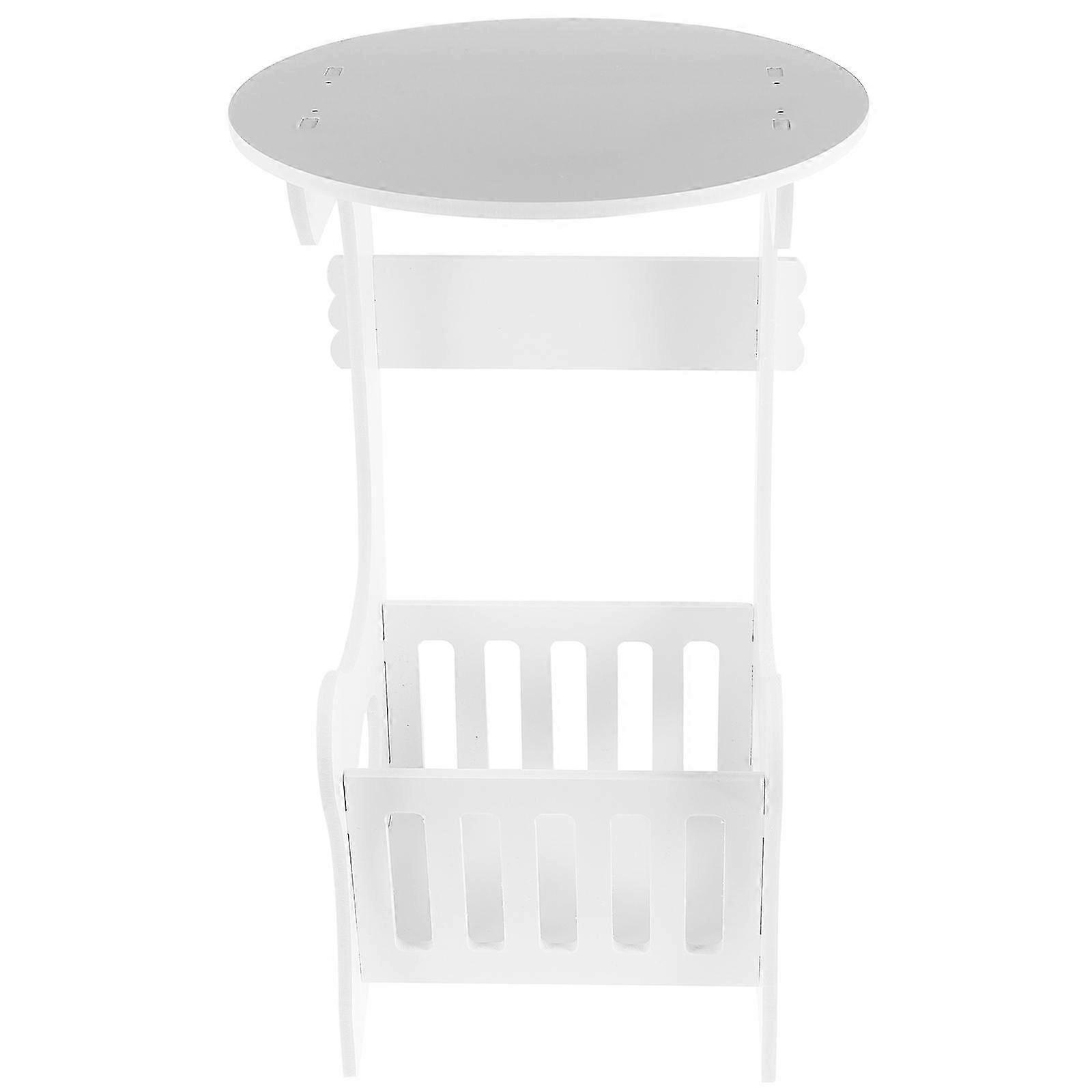 1 Pc Tea Table Mini Coffee Table Modern Bedside Desk Home Round Storage Table