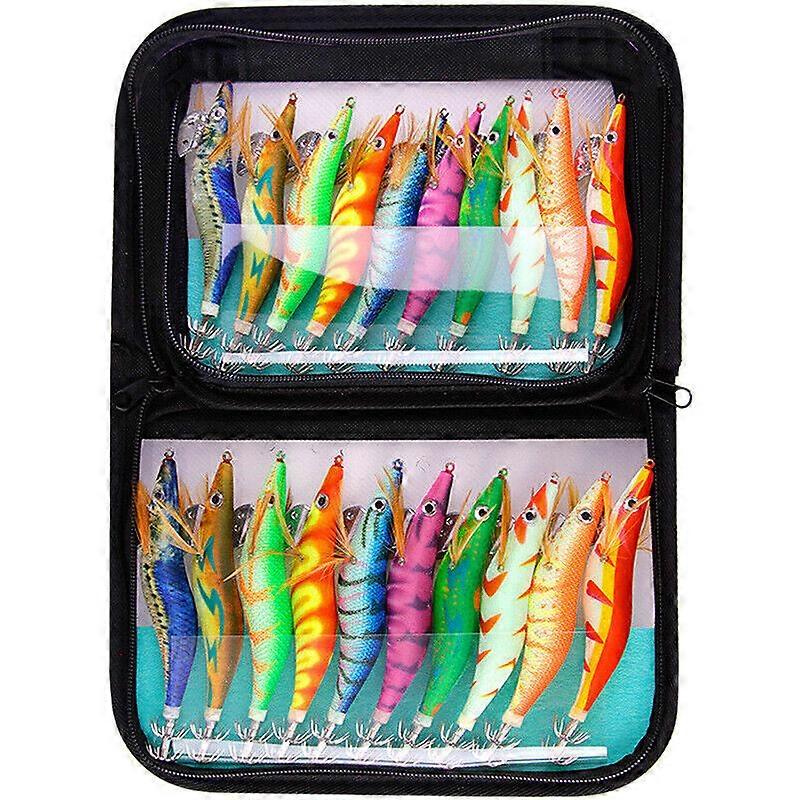 10pcs/pack Octopus Squid Luminous Jig Fishing Baits Hooks Prawn Shrimp Lures New