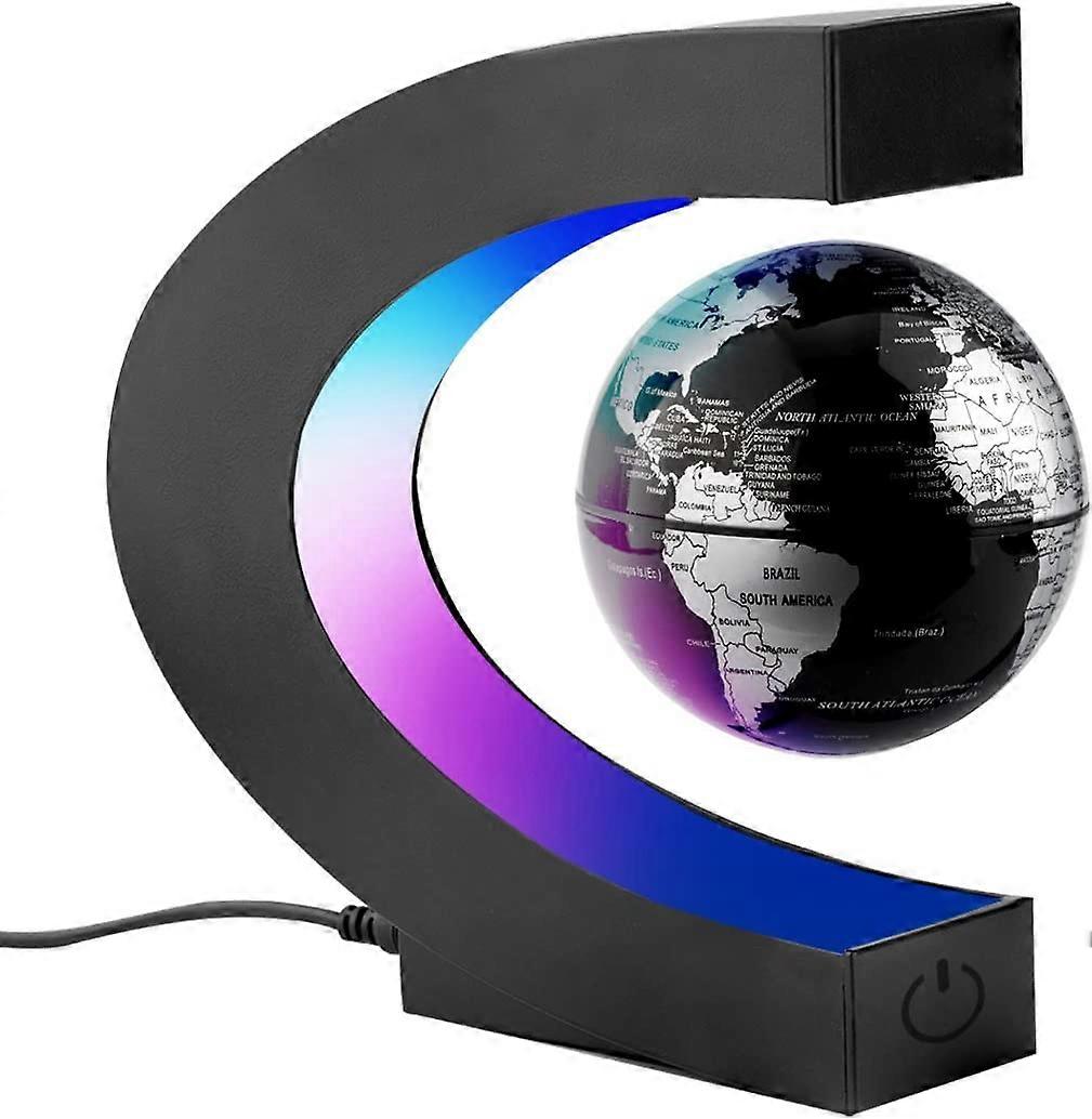 Magnetic Levitation Floating World Map Globe - LED Display - Rotating Earth Globe
