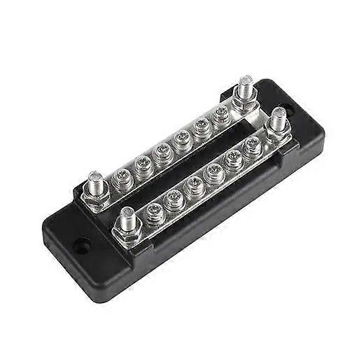 12 Terminal Bus Bar Anti-rust Durable Power Distribution Terminal Block for Car Boat Caravan Dual 6-way bus bar 130A AC/150A DC